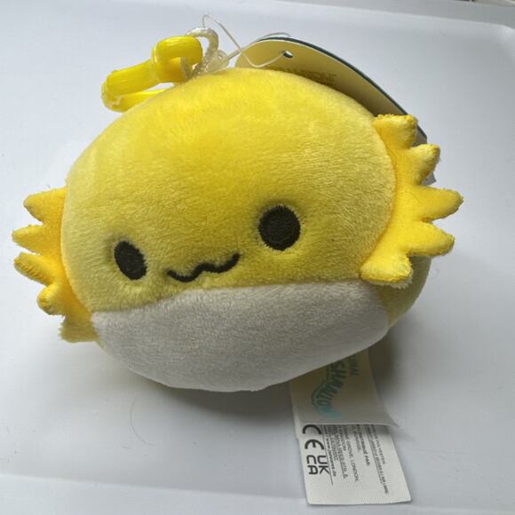 NWT Squishmallows 3.5” BERTWIN The Yellow Bearded Dragon Keychain Clip On - Picture 1 of 3